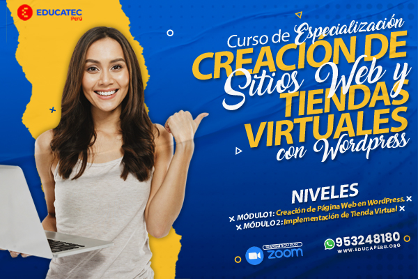 CURSO: CREACIÓN DE SITIOS WEB Y TIENDA VIRTUAL CON WORDPRESS