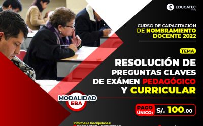 CURSO: NOMBRAMIENTO DOCENTE – MODALIDAD EBA
