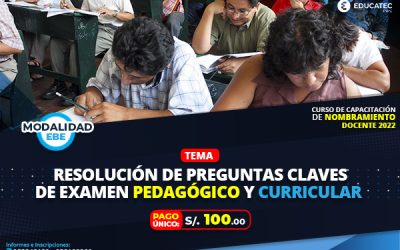 CURSO: NOMBRAMIENTO DOCENTE – MODALIDAD EBE