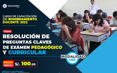 CURSO: NOMBRAMIENTO DOCENTE – MODALIDAD EBR