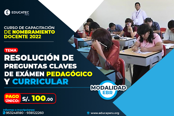 CURSO: NOMBRAMIENTO DOCENTE – MODALIDAD EBR